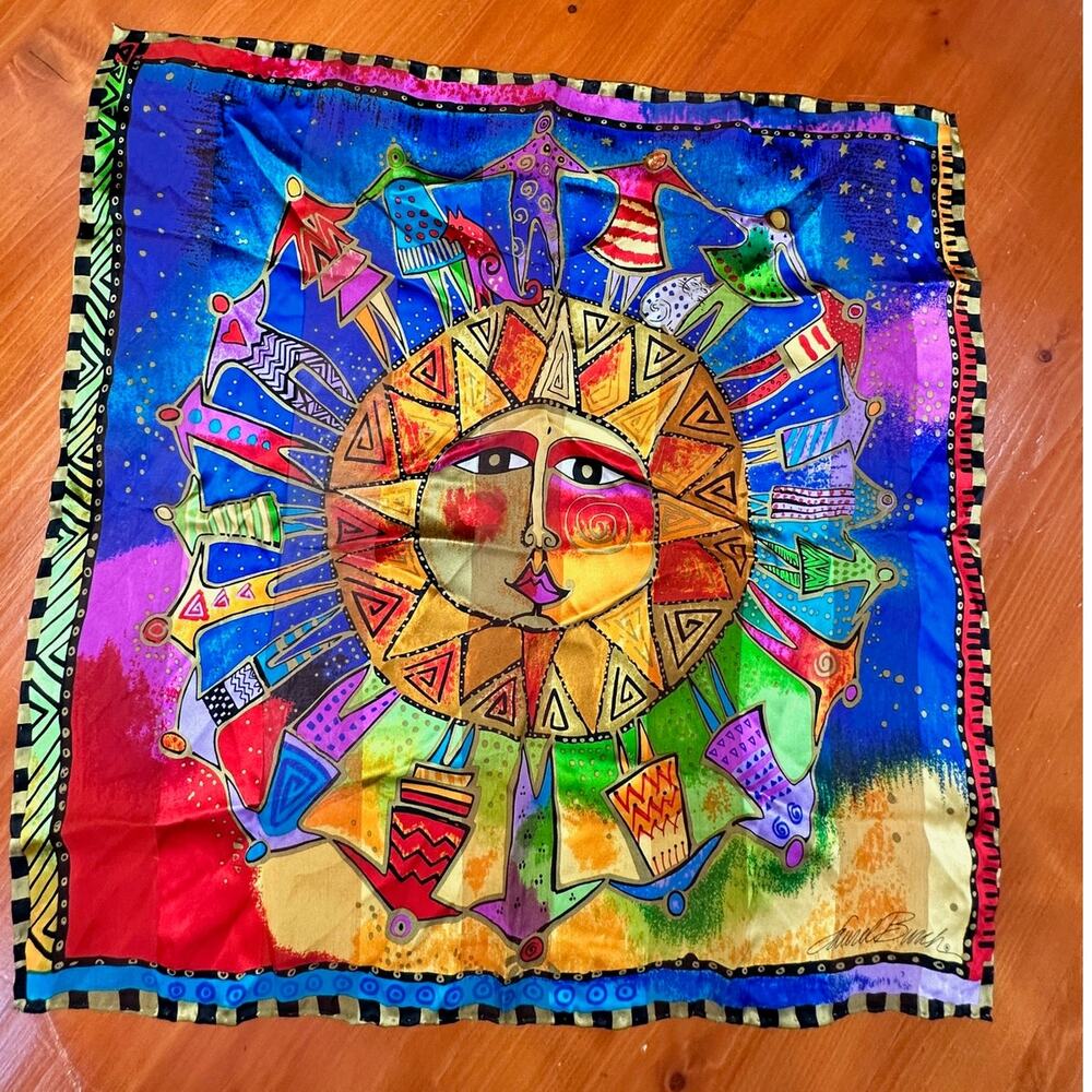 Vintage Laurel Burch Silk Scarf
